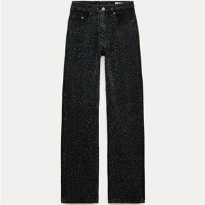 ZARA RHINESTONE GLITTER JEANS